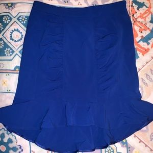 Blue Anthropologie skirt